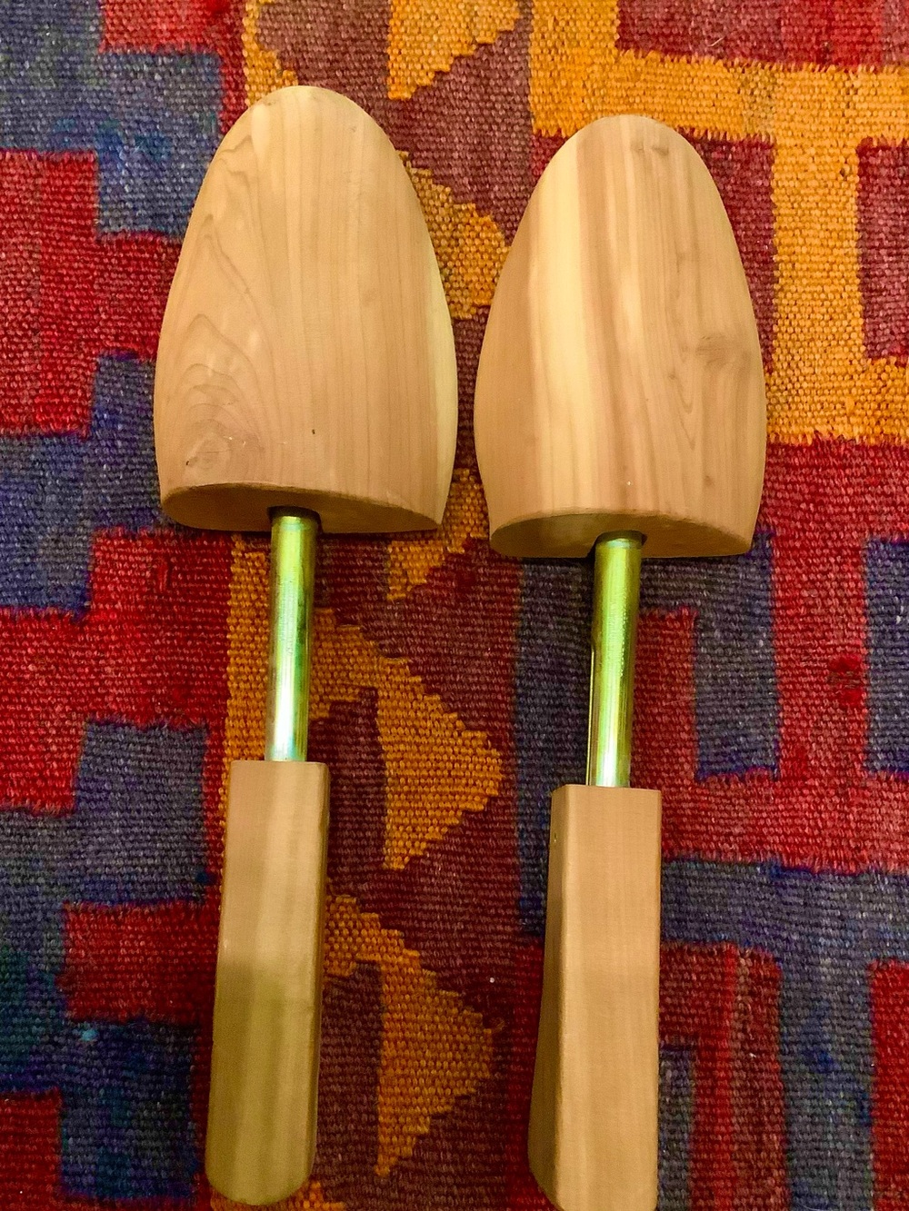 New Wooden Shoe Trees Hard Wood Size Medium Made In USA.